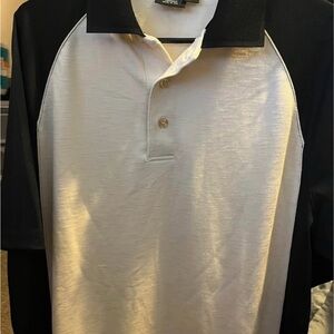 Men's AKWA Black and White Polo Shirt